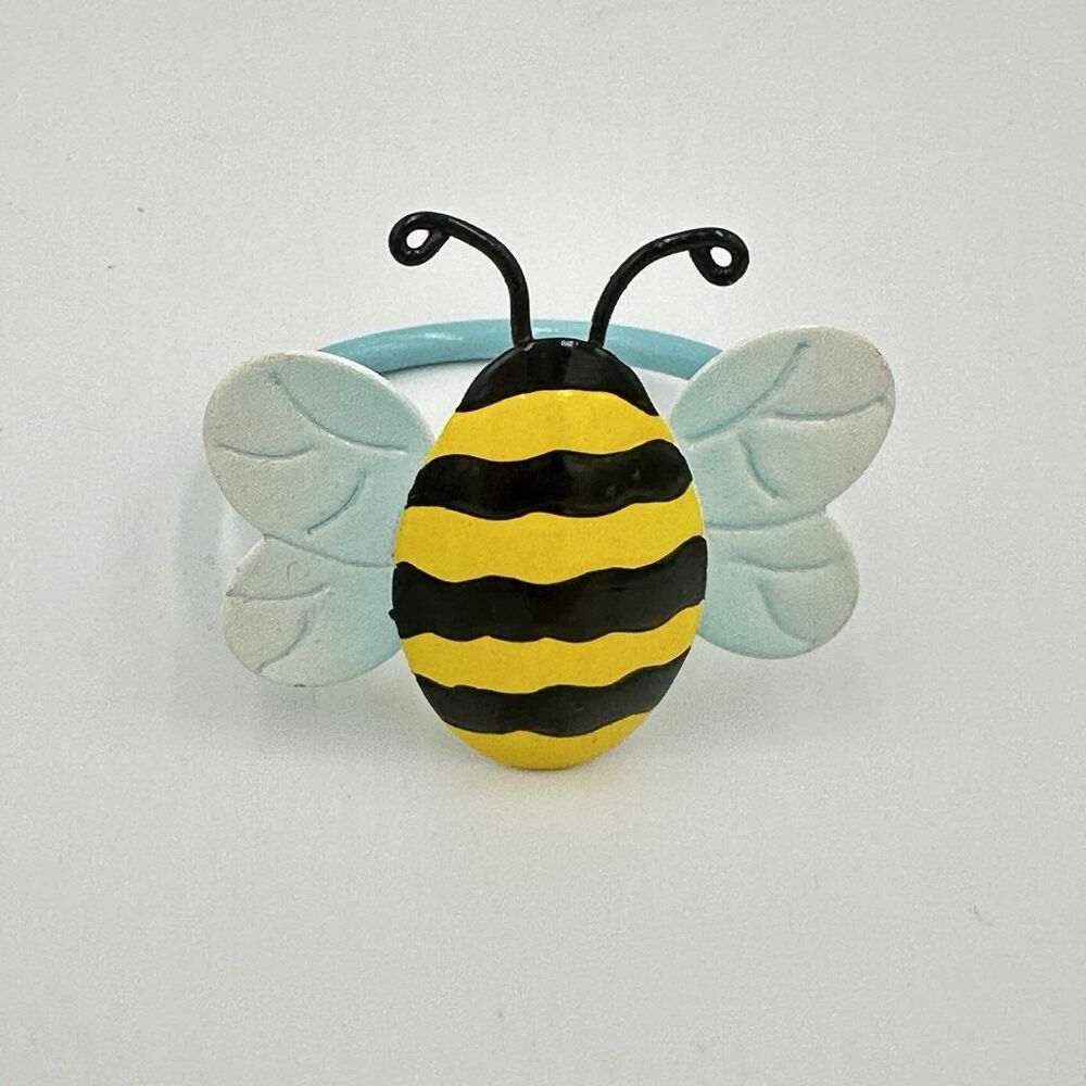 Set of 7 Metal Honeybee Napkin Rings Perfect For Summer! - Picture 2 of 6